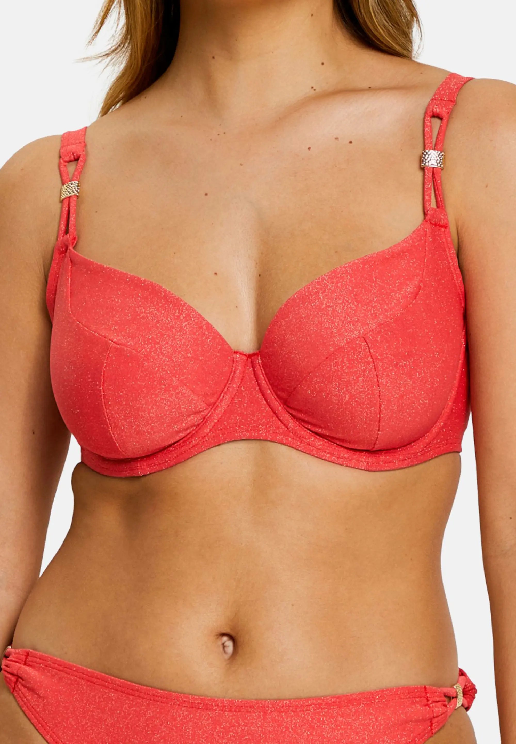 Haut de maillot de bain avec armatures Bask in bliss Rouge Poppy