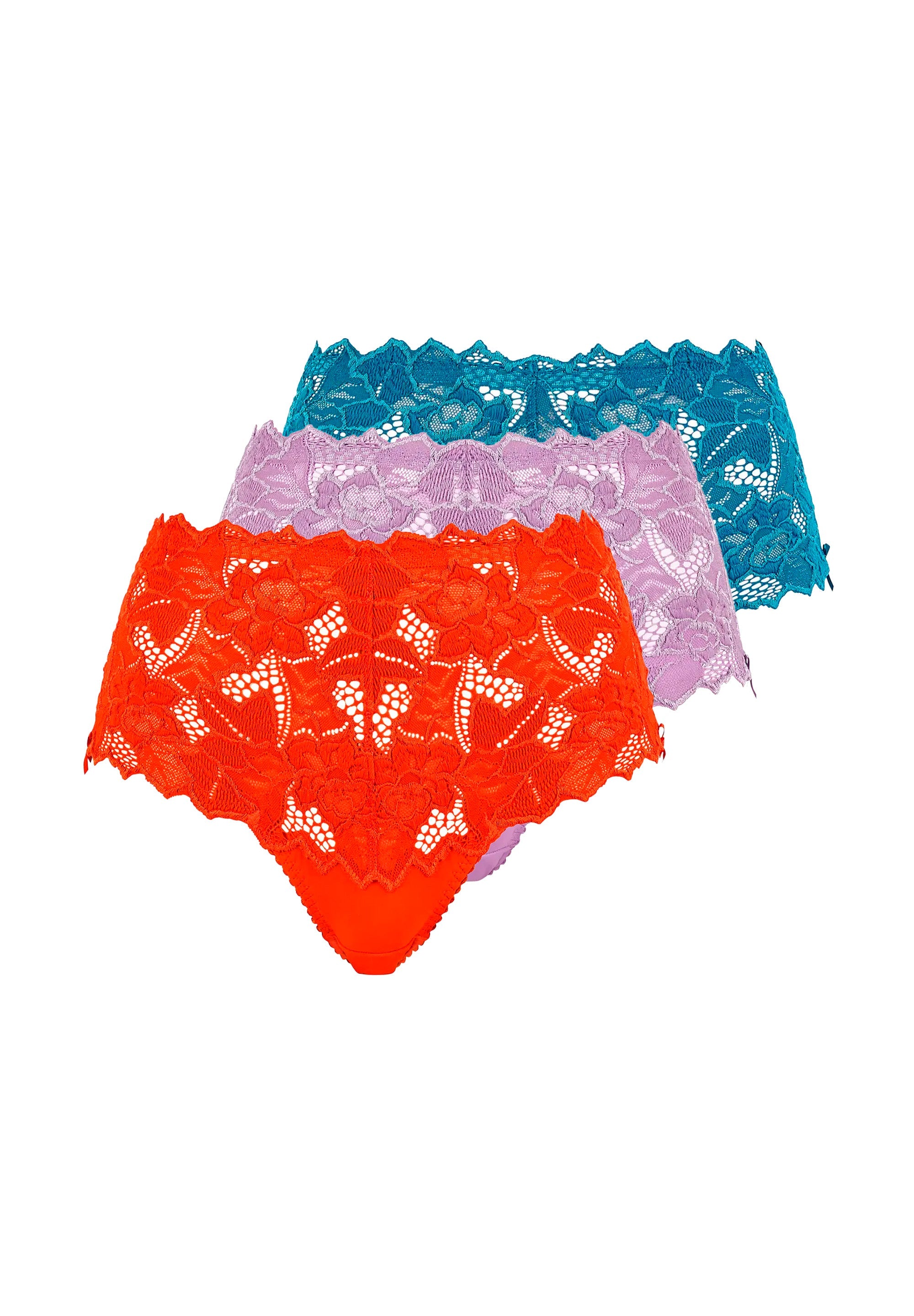 Lot de 3 culottes Arum Bleu, Orange et Lavande