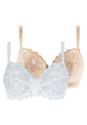 Lot de 2 soutiens-gorge Duo Arum Blanc et Skin