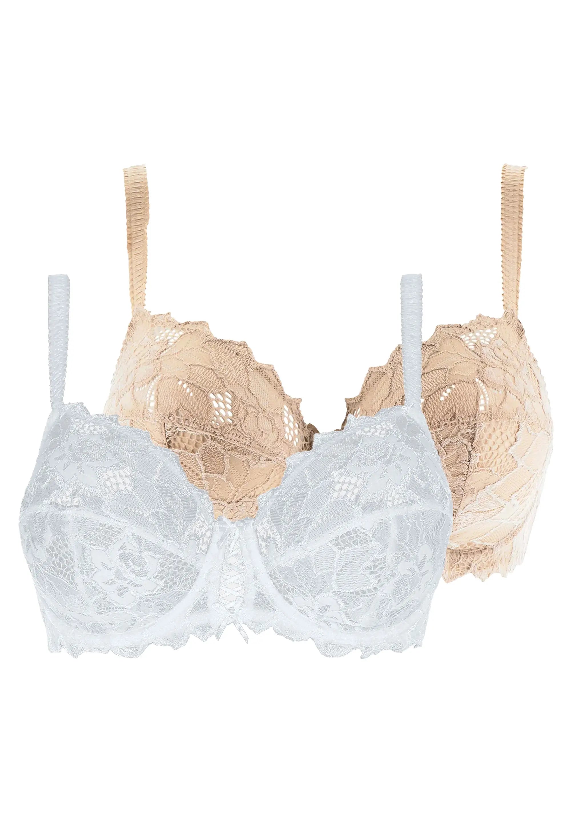 Lot de 2 soutiens-gorge Duo Arum Blanc et Skin