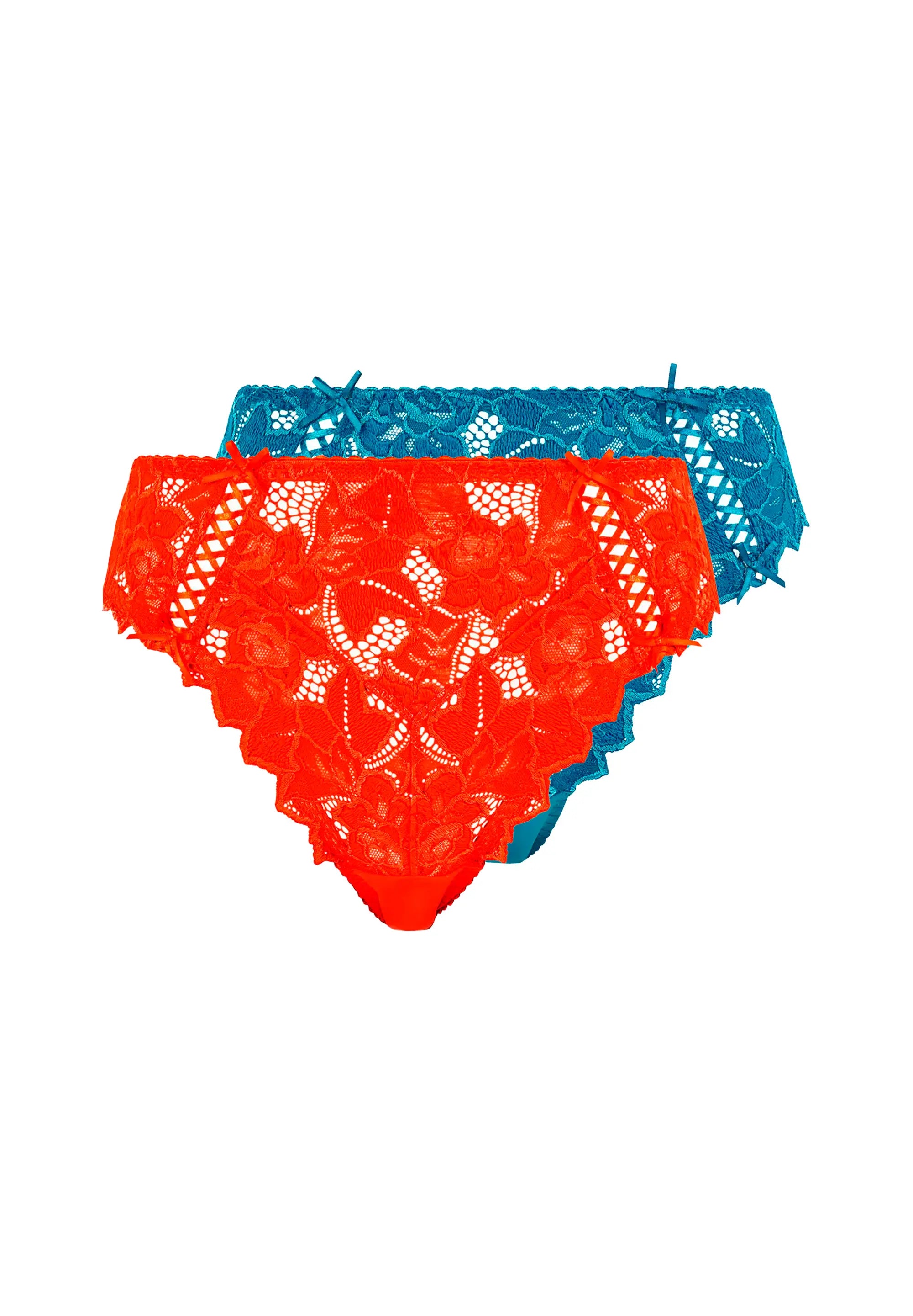 Lot de 2 slips Arum Orange Mandarine et Bleu Céleste