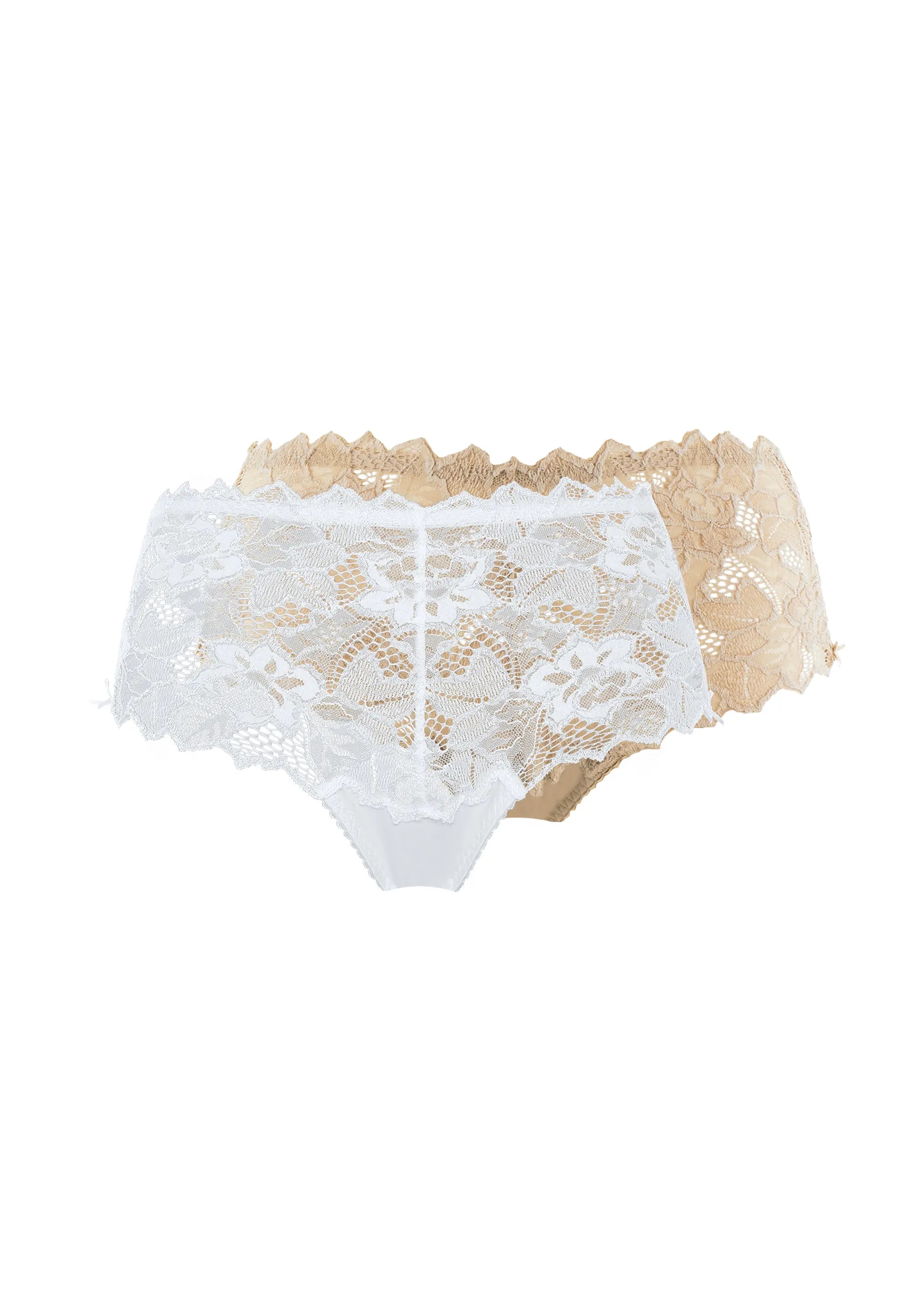 Lot de 2 culottes Arum Blanc et Skin