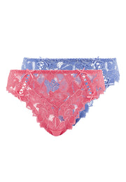 Lot de 2 slips Arum Rose Ravissant et Bleu Jacaranda