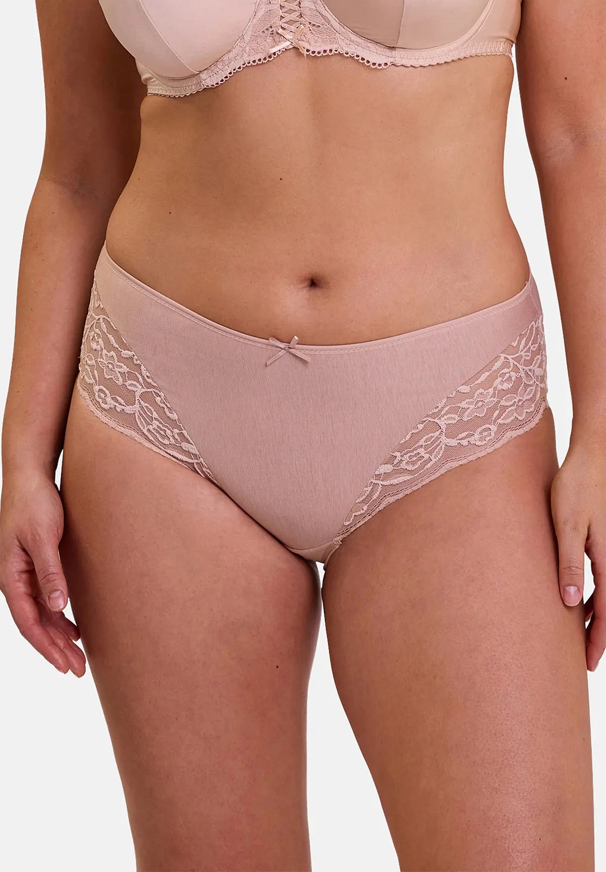 Lot de 2 slips midi Duo Douceur Coton Beige Blush