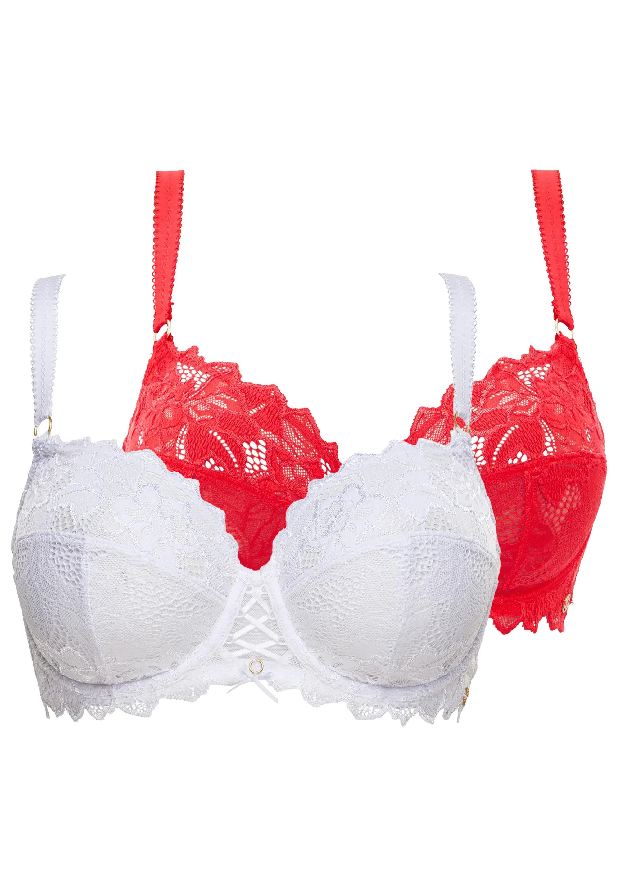 Lot de 2 soutiens-gorge Duo Arum Prima Rouge et Blanc