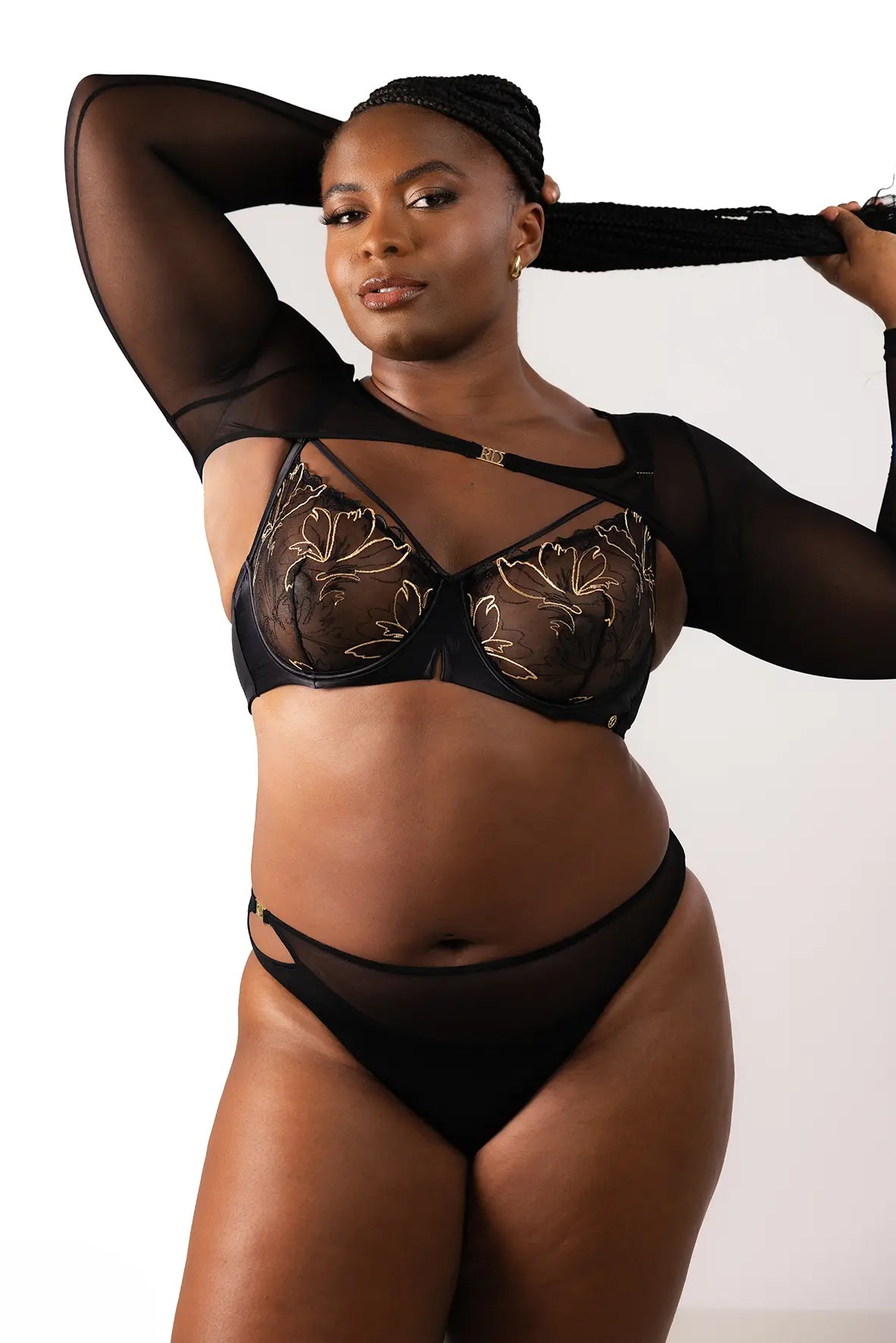 Manches effet boléro Romane Dicko Noir