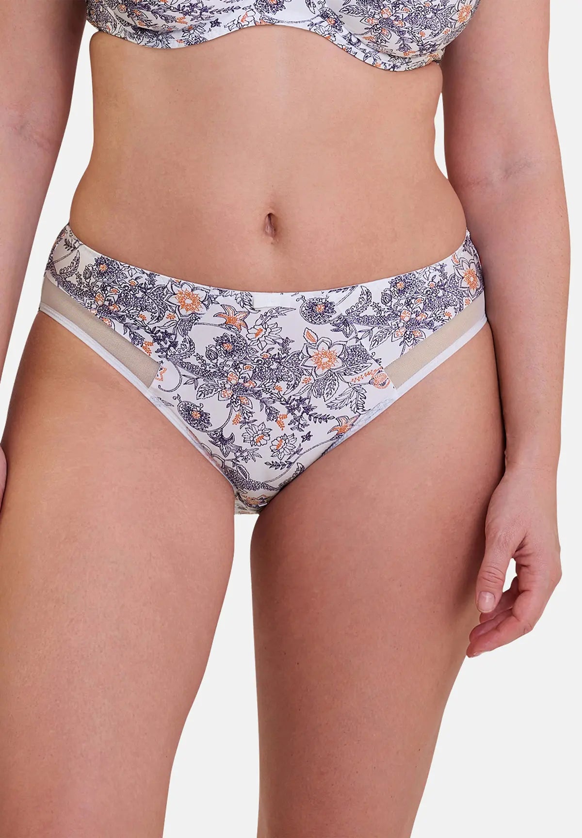 Slip Complice Imprimé Paisley Mûre et Mandarine