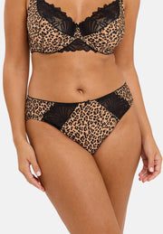 Slip Lya Imprimé Léopard Mocha