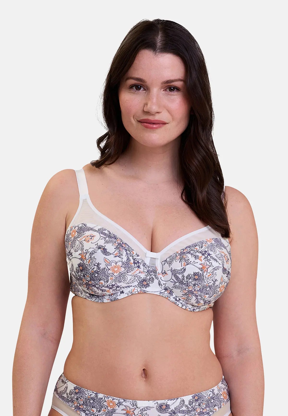 Soutien-gorge emboîtant Complice Imprimé Paisley Mûre et Mandarine